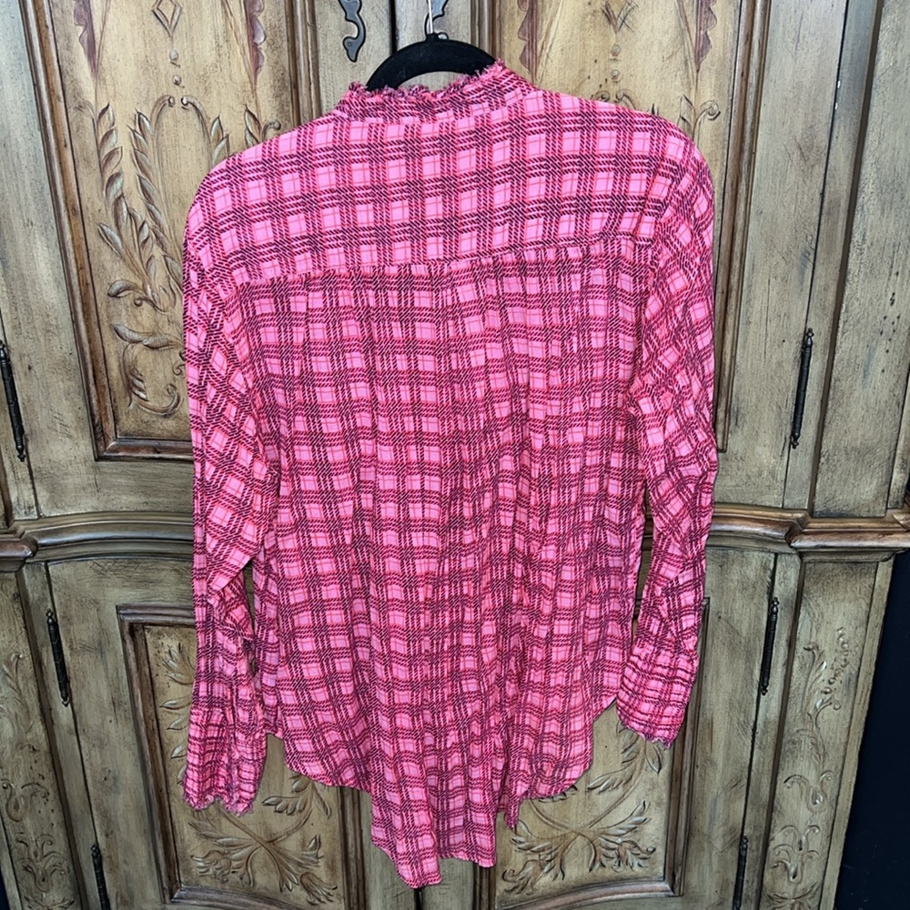 Free People Plaid Miles Tuxedo Shirt - Picture 4 of 10